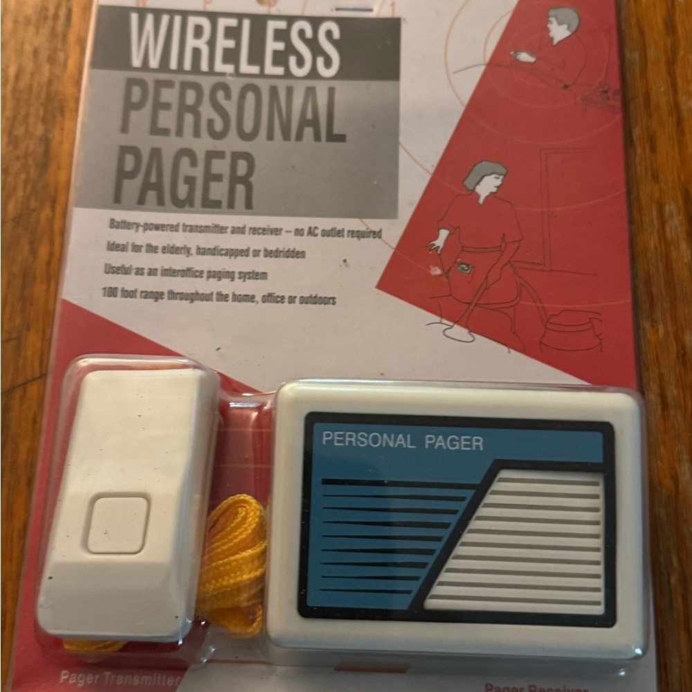 Vintage Wireless Personal Pager WPP-1 Vibrating Pager New Sealed Caregiver